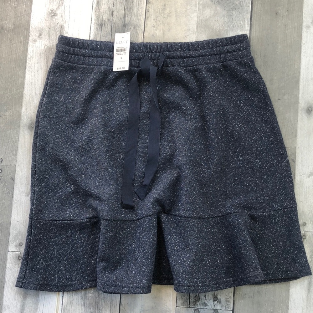 Loft Glitter cotton blend skirt